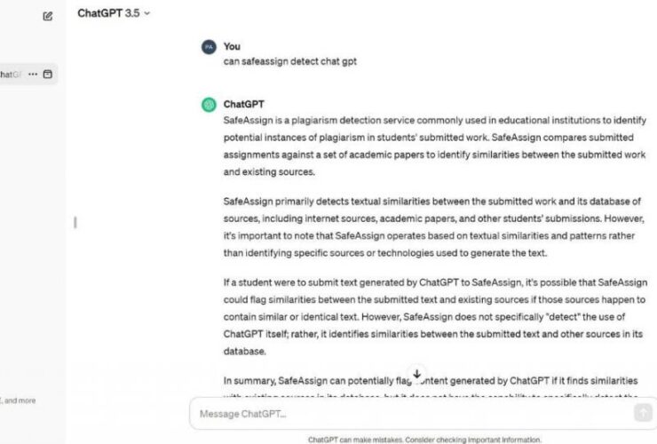 Does Safeassign Detect Chatgpt