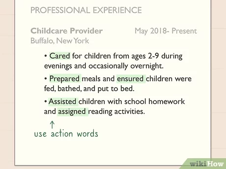How to List Babysitting on Resume