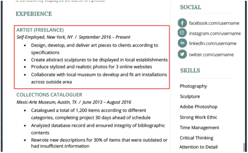 How to Put Freelance Work on Resume